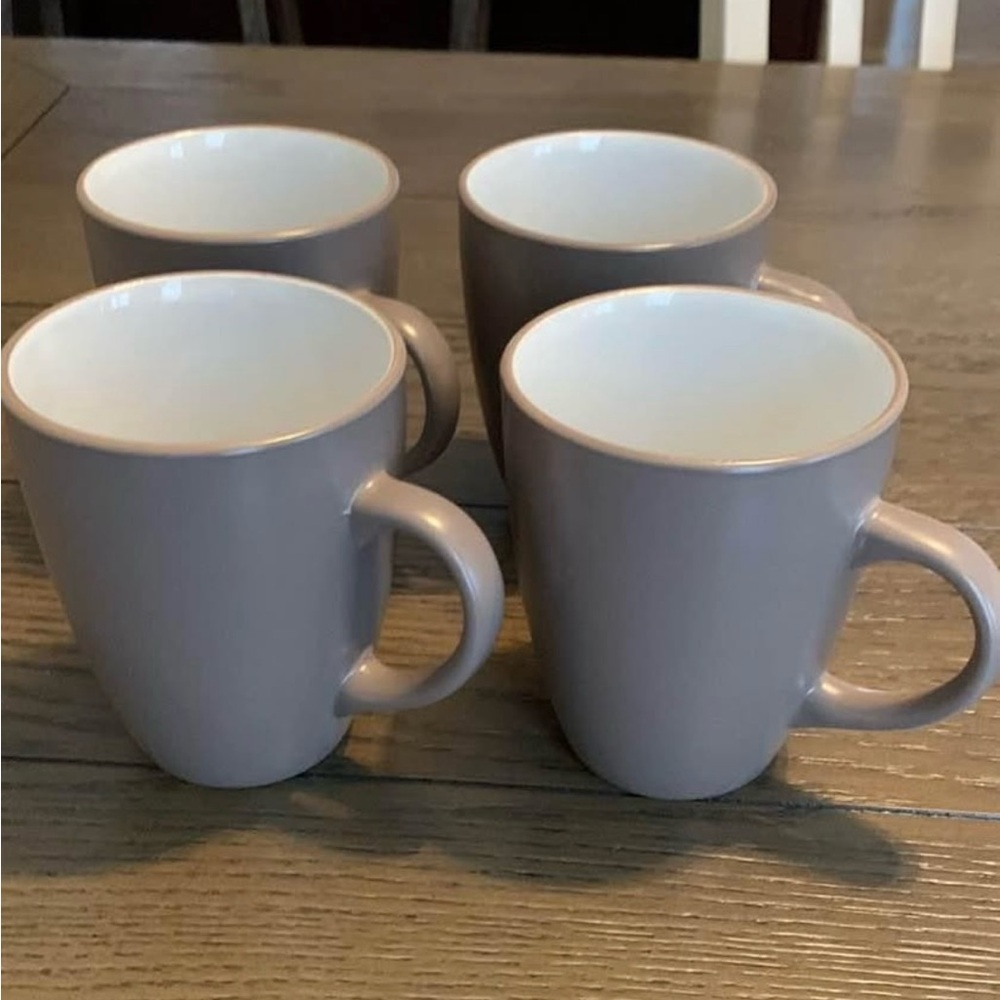 Taupe-Gray Ceramic Mug Set